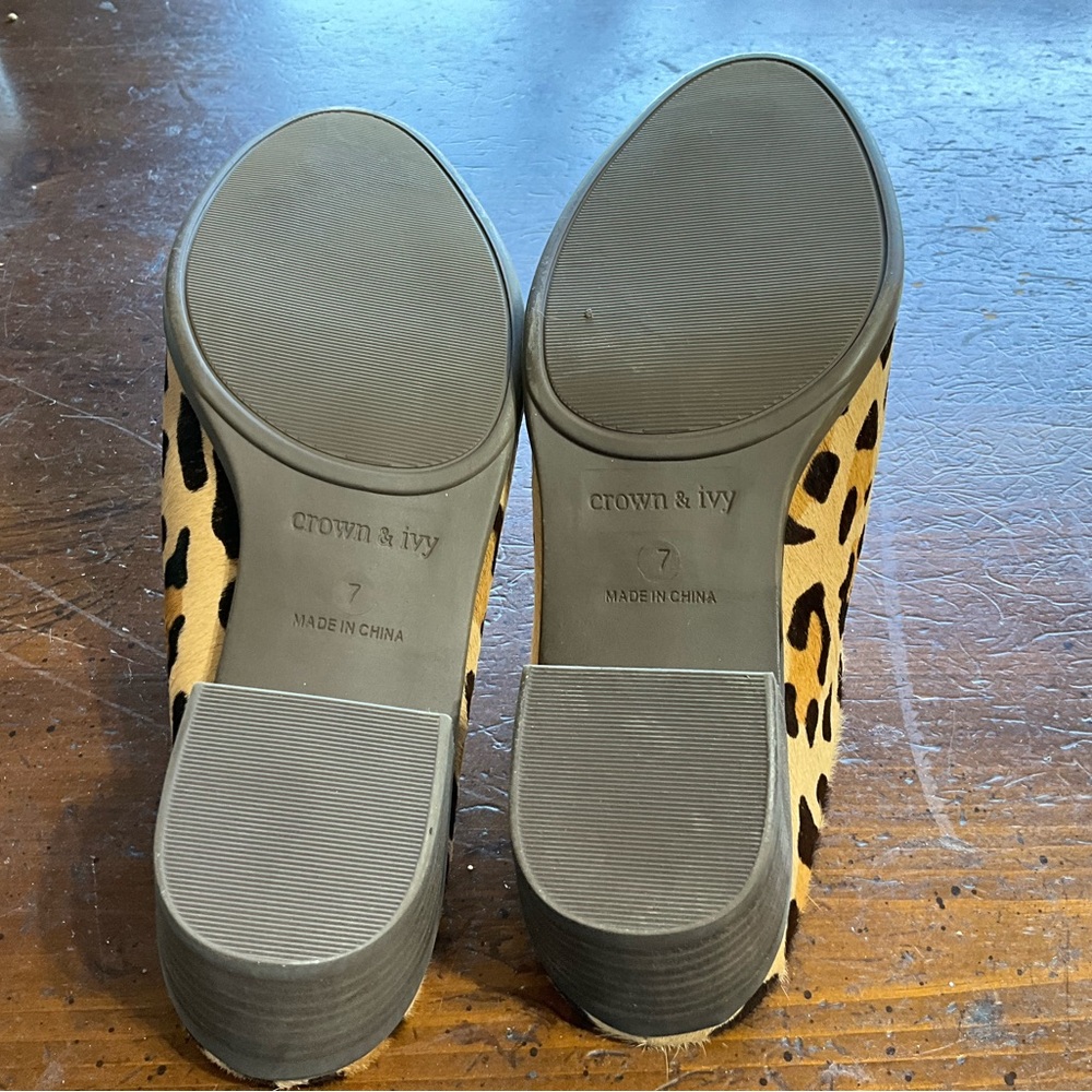 Crown And Ivy Size 7 Leopard Print Slides - image 5